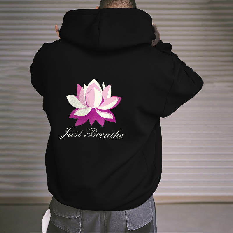 Mythstone Lotus Just Breathe Fleece Lined Polyester Hoodie