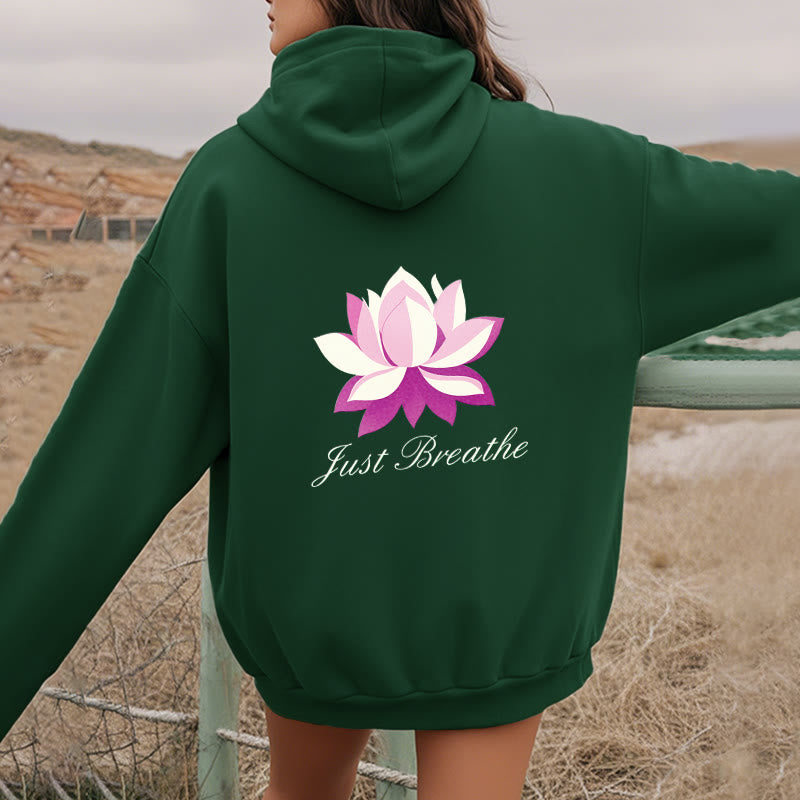 Mythstone Lotus Just Breathe Fleece Lined Polyester Hoodie