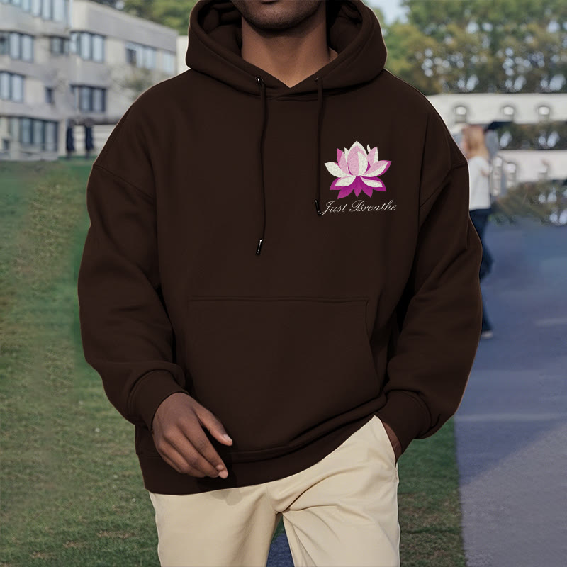 Mythstone Lotus Just Breathe Fleece Lined Polyester Hoodie