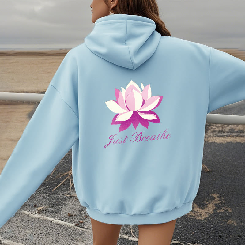 Mythstone Lotus Just Breathe Fleece Lined Polyester Hoodie