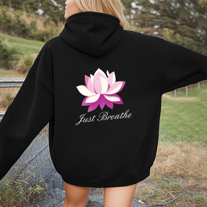 Mythstone Lotus Just Breathe Fleece Lined Polyester Hoodie