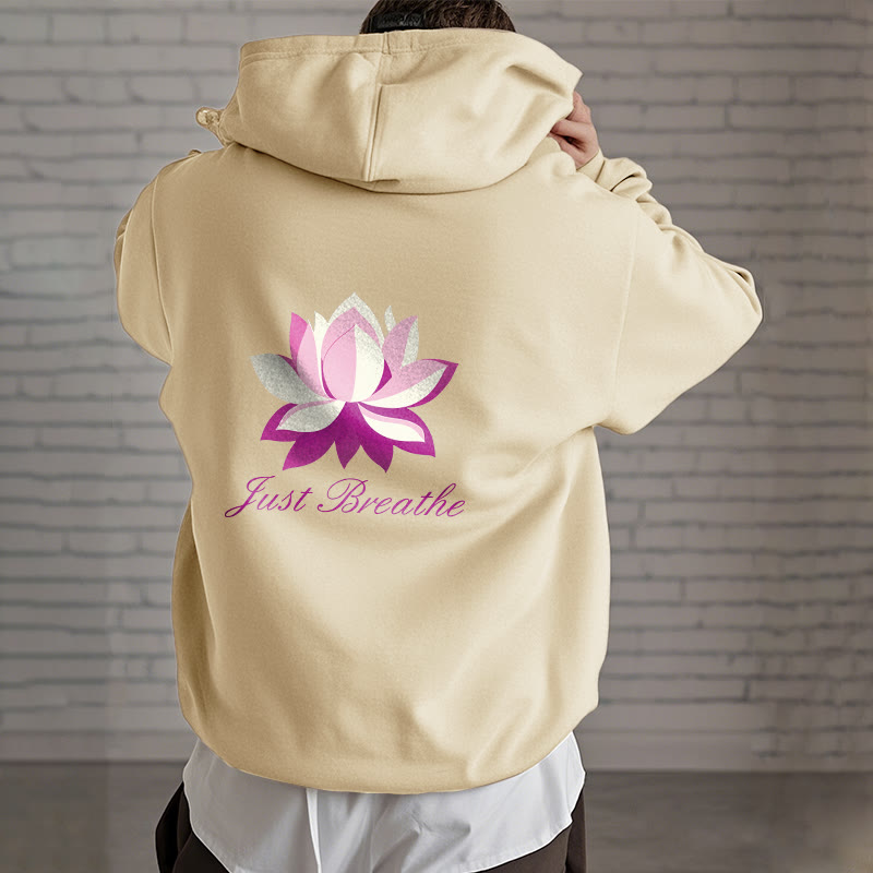 Mythstone Lotus Just Breathe Fleece Lined Polyester Hoodie