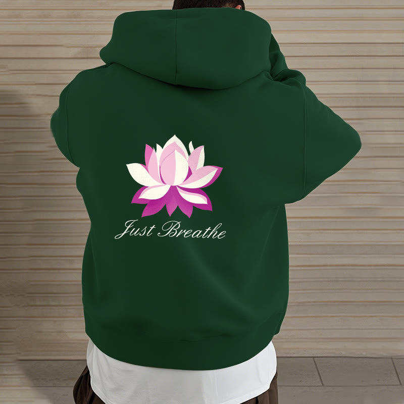 Mythstone Lotus Just Breathe Fleece Lined Polyester Hoodie