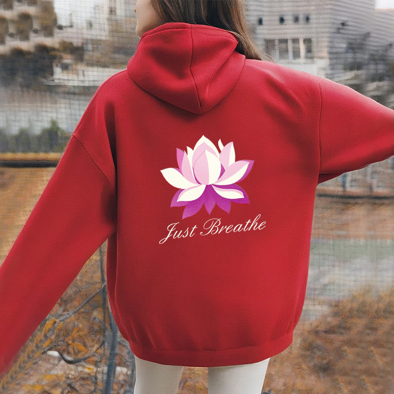 Mythstone Lotus Just Breathe Fleece Lined Polyester Hoodie