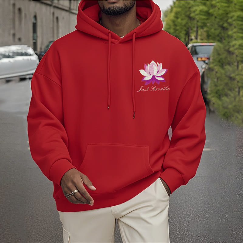 Mythstone Lotus Just Breathe Fleece Lined Polyester Hoodie