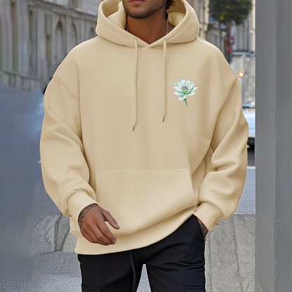 Mythstone Lotus Never Be Controlled By Three Things Fleece Lined Polyester Hoodie