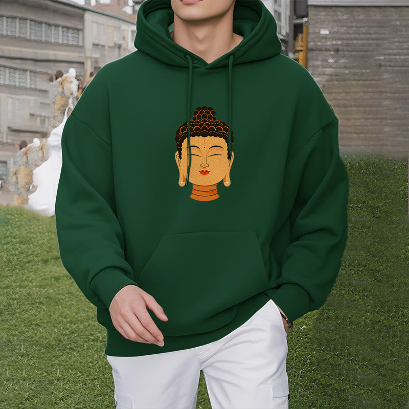 Mythstone Blessed Meditation Buddha Fleece Lined Polyester Hoodie