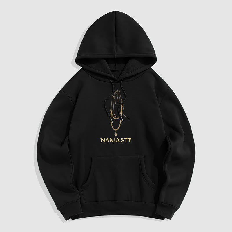 Sudadera con capucha y forro polar de poliéster Mythstone NAMASTE 