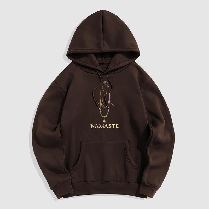 Sudadera con capucha y forro polar de poliéster Mythstone NAMASTE 