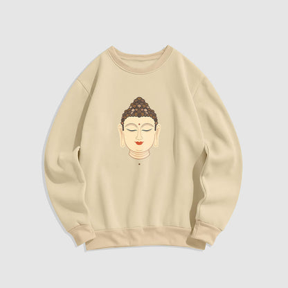 Mythstone Meditation Buddha Fleece Lined Polyester Sweatshirt