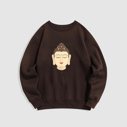 Mythstone Meditation Buddha Fleece Lined Polyester Sweatshirt