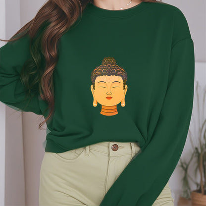 Mythstone Blessed Meditation Buddha Fleece Lined Polyester Sweatshirt