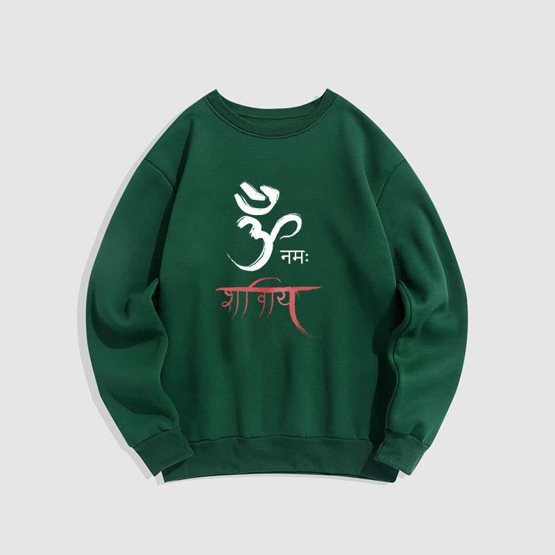 Mythstone OM NAMAH SHIVAYA Mantra Sanskrit Fleece Lined Polyester Sweatshirt