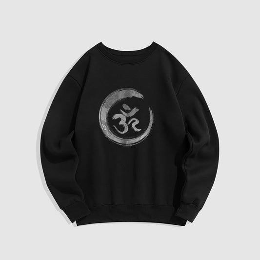 Mythstone OM Mantra Sanskrit Fleece Lined Polyester Sweatshirt