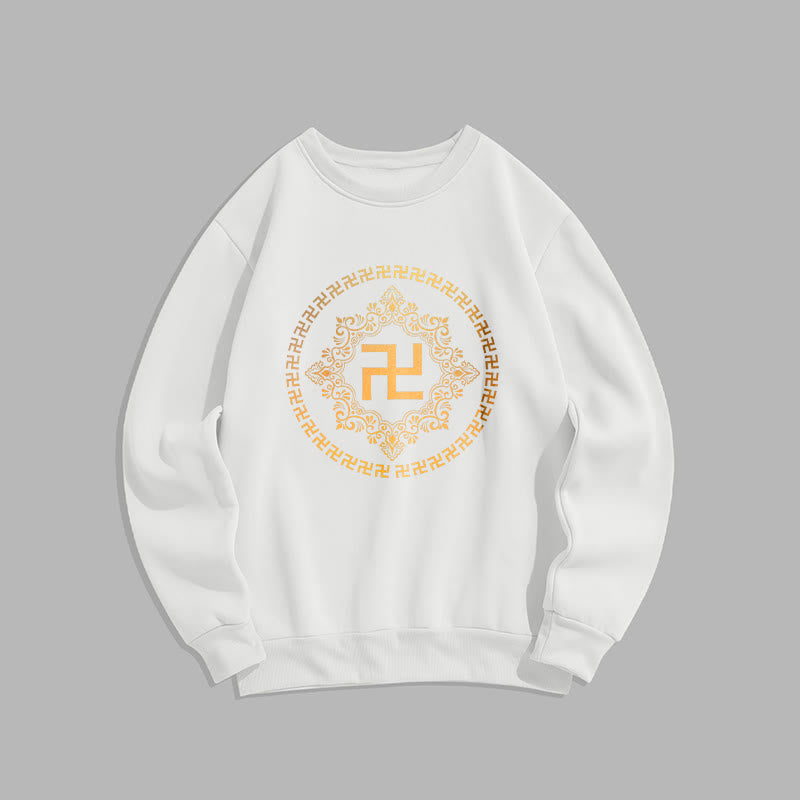 Mythstone Swastika Fleece Lined Polyester Sweatshirt