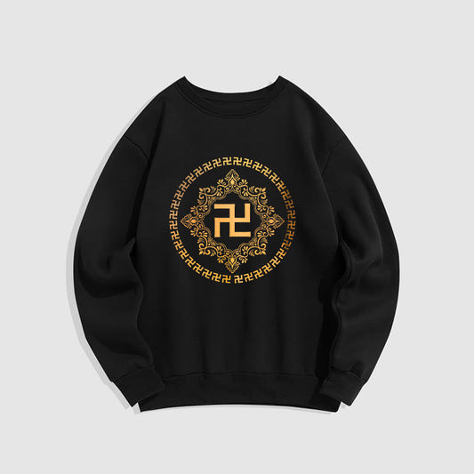 Mythstone Swastika Fleece Lined Polyester Sweatshirt