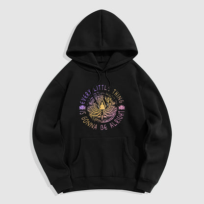 Mythstone Every Little Thing Is Gonna Be Alright Fleece Lined Polyester Hoodie