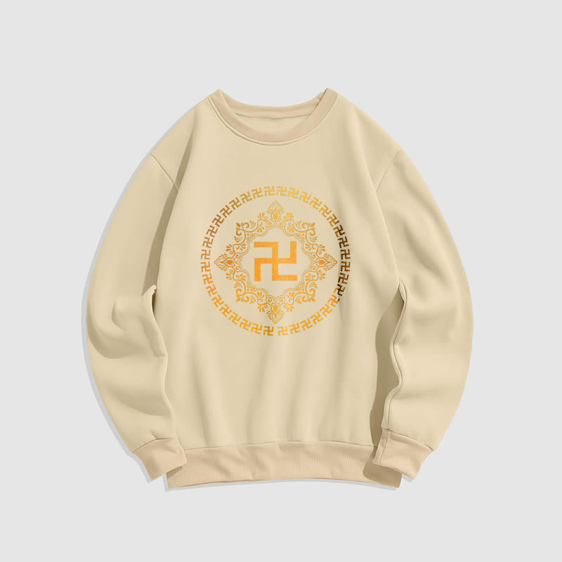 Mythstone Swastika Fleece Lined Polyester Sweatshirt