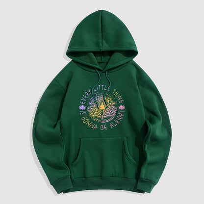 Mythstone Every Little Thing Is Gonna Be Alright Fleece Lined Polyester Hoodie