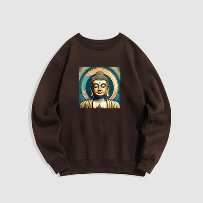 Mythstone Golden Buddha Fleece Lined Sweatshirt