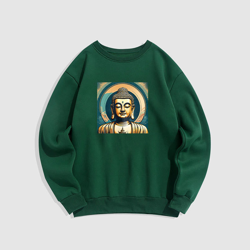 Mythstone Golden Buddha Fleece Lined Sweatshirt