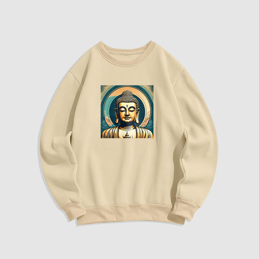 Mythstone Golden Buddha Fleece Lined Sweatshirt