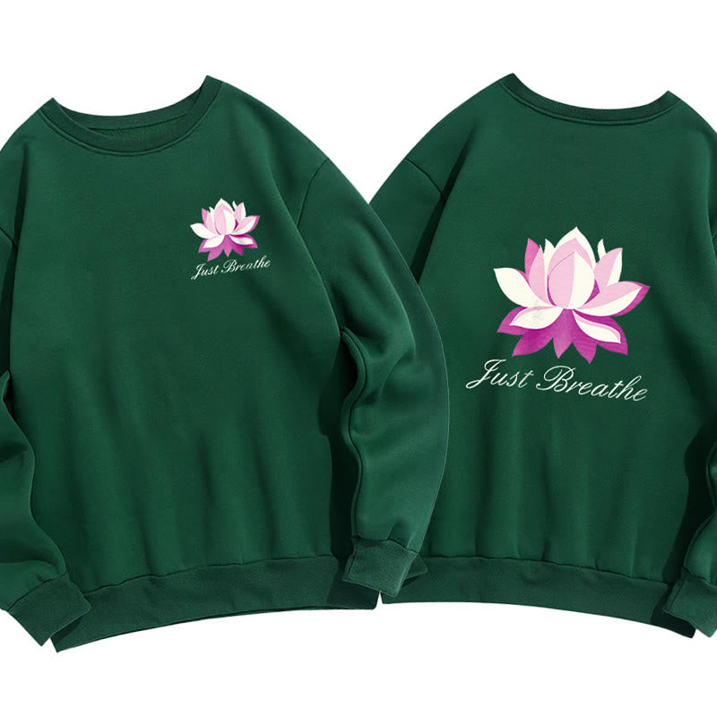 Mythstone Lotus Just Breathe Fleece Lined Polyester Sweatshirt