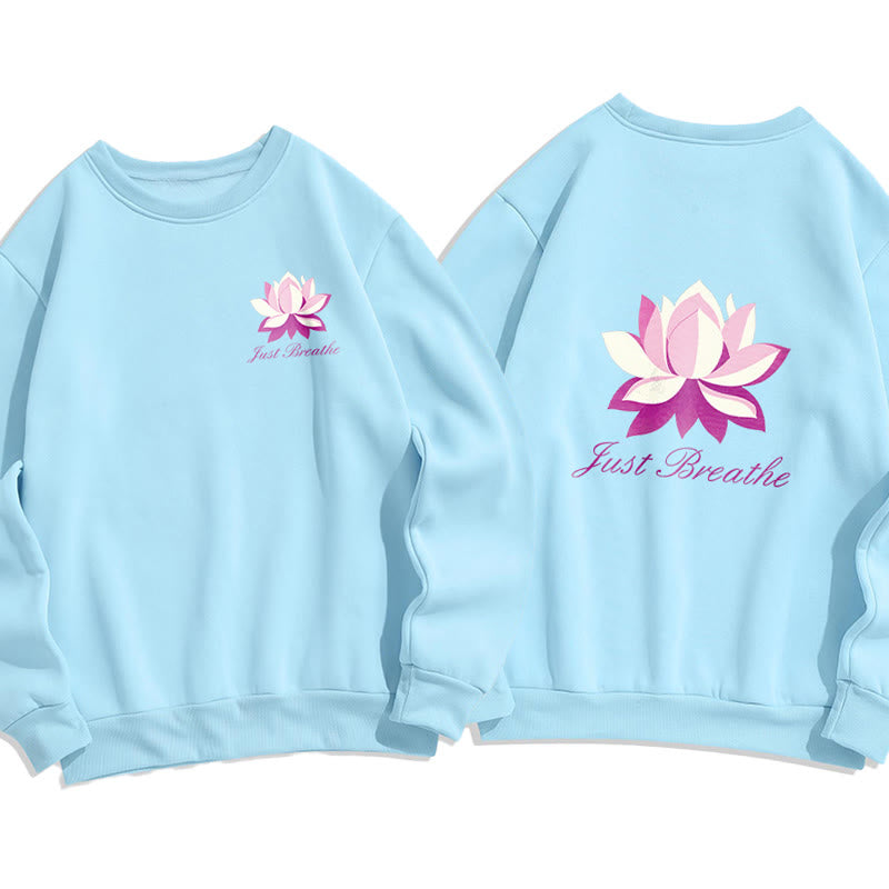 Mythstone Lotus Just Breathe Fleece Lined Polyester Sweatshirt