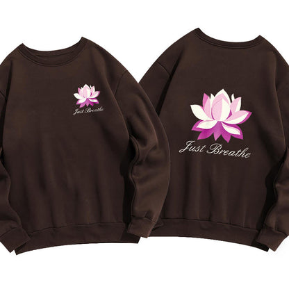 Mythstone Lotus Just Breathe Fleece Lined Polyester Sweatshirt