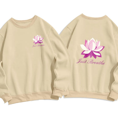 Mythstone Lotus Just Breathe Fleece Lined Polyester Sweatshirt