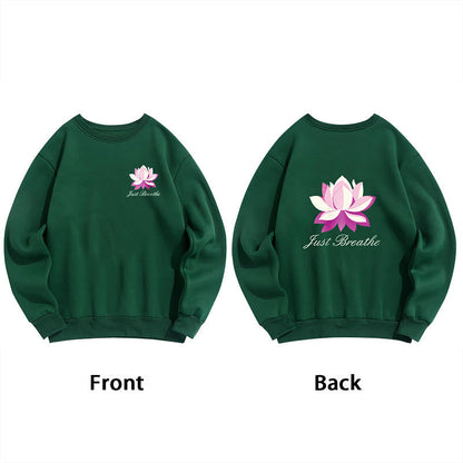 Mythstone Lotus Just Breathe Fleece Lined Polyester Sweatshirt