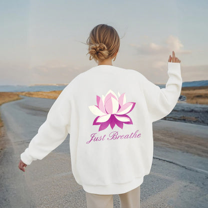 Mythstone Lotus Just Breathe Fleece Lined Polyester Sweatshirt