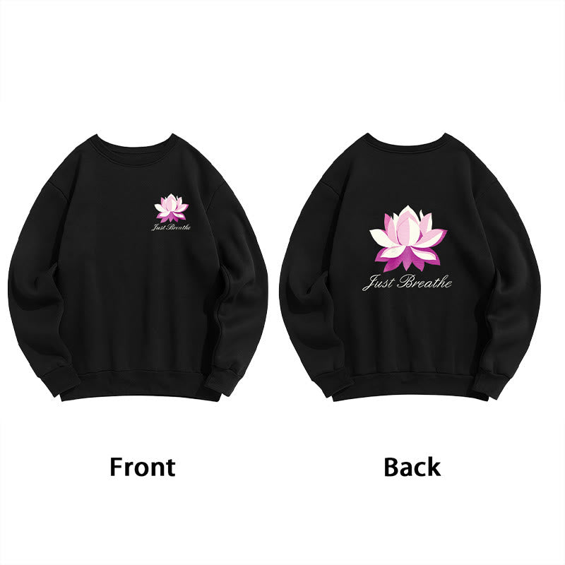 Mythstone Lotus Just Breathe Fleece Lined Polyester Sweatshirt