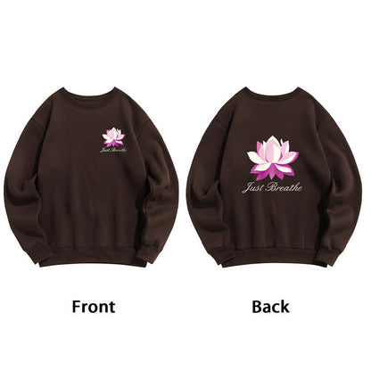 Mythstone Lotus Just Breathe Fleece Lined Polyester Sweatshirt