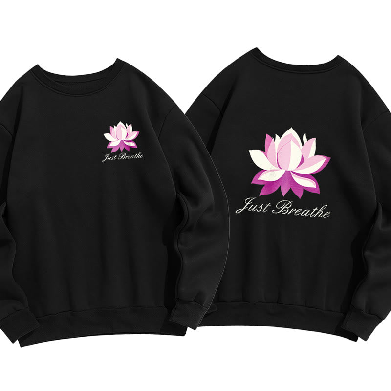 Mythstone Lotus Just Breathe Fleece Lined Polyester Sweatshirt