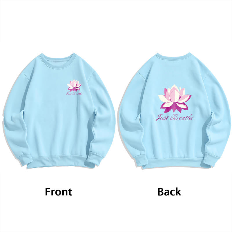 Mythstone Lotus Just Breathe Fleece Lined Polyester Sweatshirt