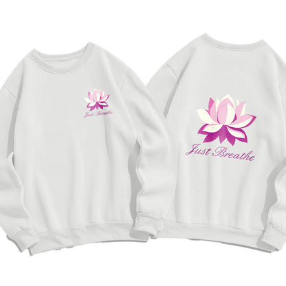 Mythstone Lotus Just Breathe Fleece Lined Polyester Sweatshirt