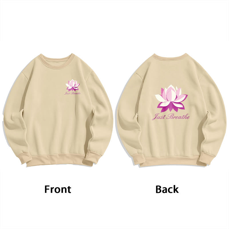 Mythstone Lotus Just Breathe Fleece Lined Polyester Sweatshirt