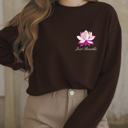 Mythstone Lotus Just Breathe Fleece Lined Polyester Sweatshirt