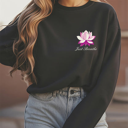 Mythstone Lotus Just Breathe Fleece Lined Polyester Sweatshirt