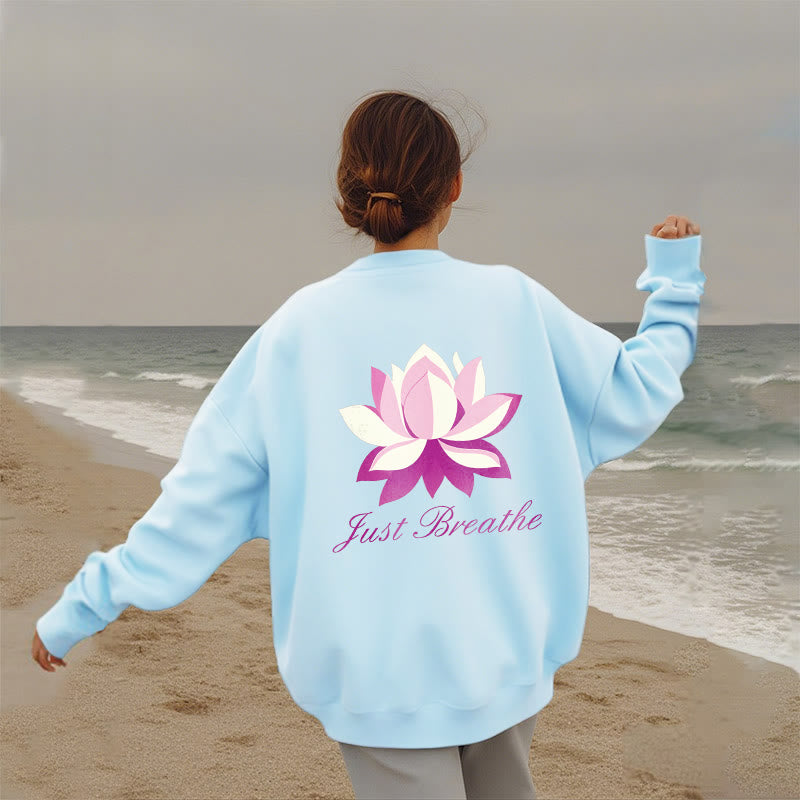 Mythstone Lotus Just Breathe Fleece Lined Polyester Sweatshirt