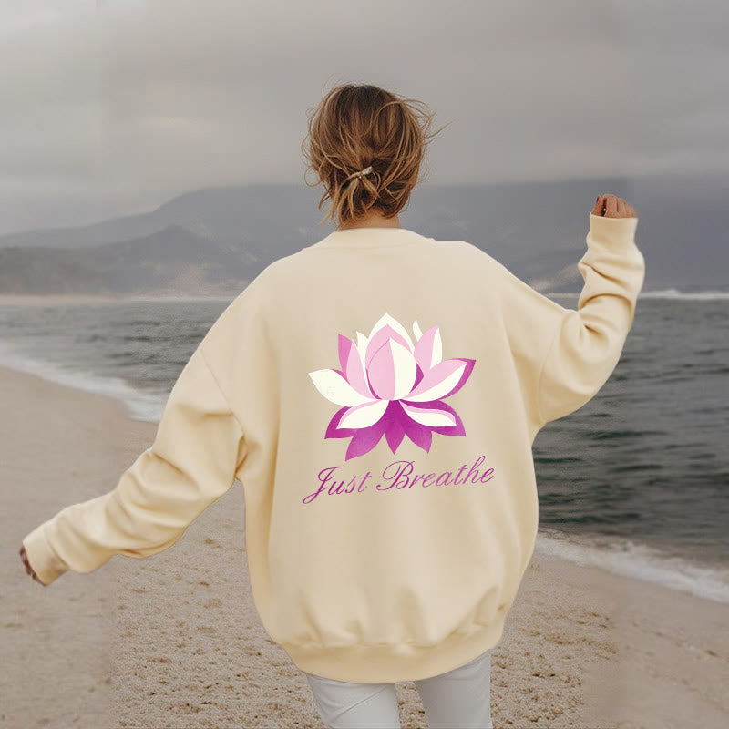 Mythstone Lotus Just Breathe Fleece Lined Polyester Sweatshirt