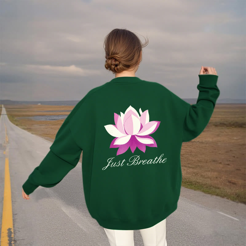 Mythstone Lotus Just Breathe Fleece Lined Polyester Sweatshirt