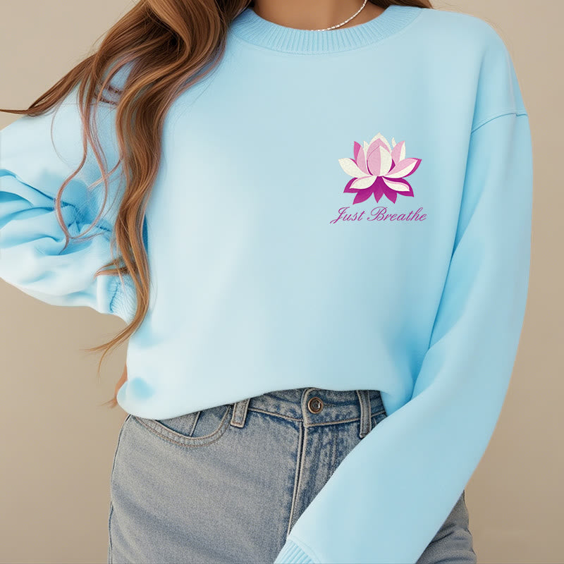 Mythstone Lotus Just Breathe Fleece Lined Polyester Sweatshirt