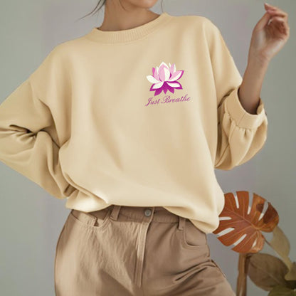 Mythstone Lotus Just Breathe Fleece Lined Polyester Sweatshirt