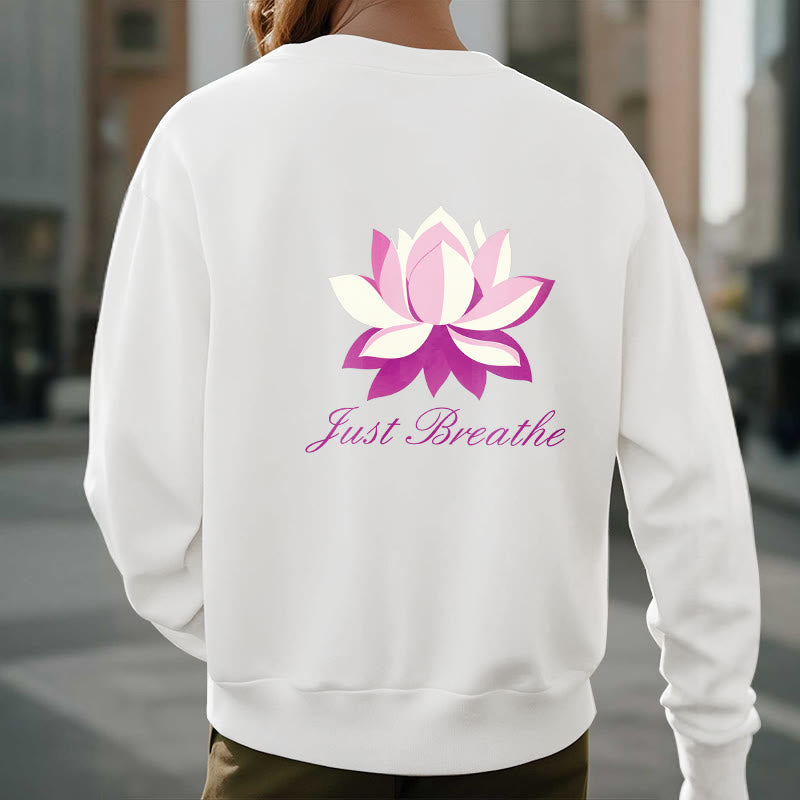 Mythstone Lotus Just Breathe Fleece Lined Polyester Sweatshirt