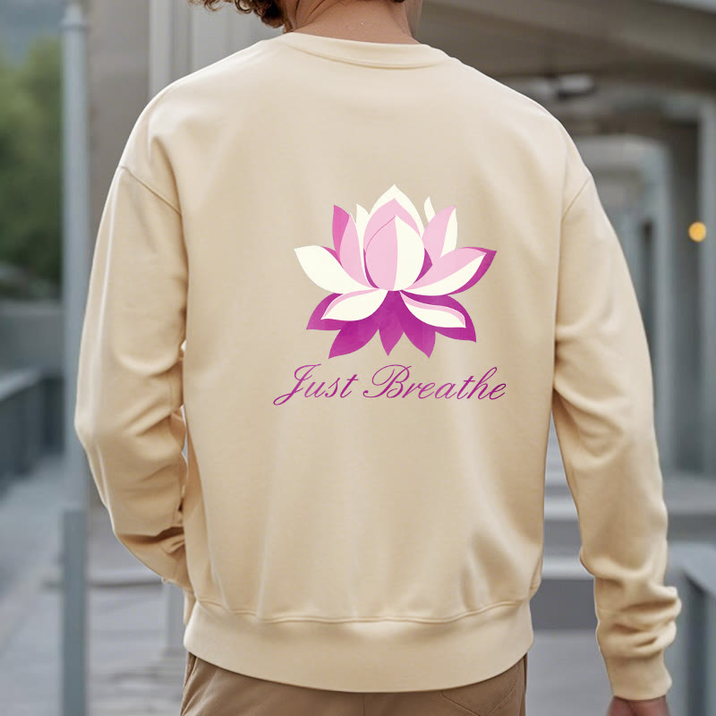 Mythstone Lotus Just Breathe Fleece Lined Polyester Sweatshirt