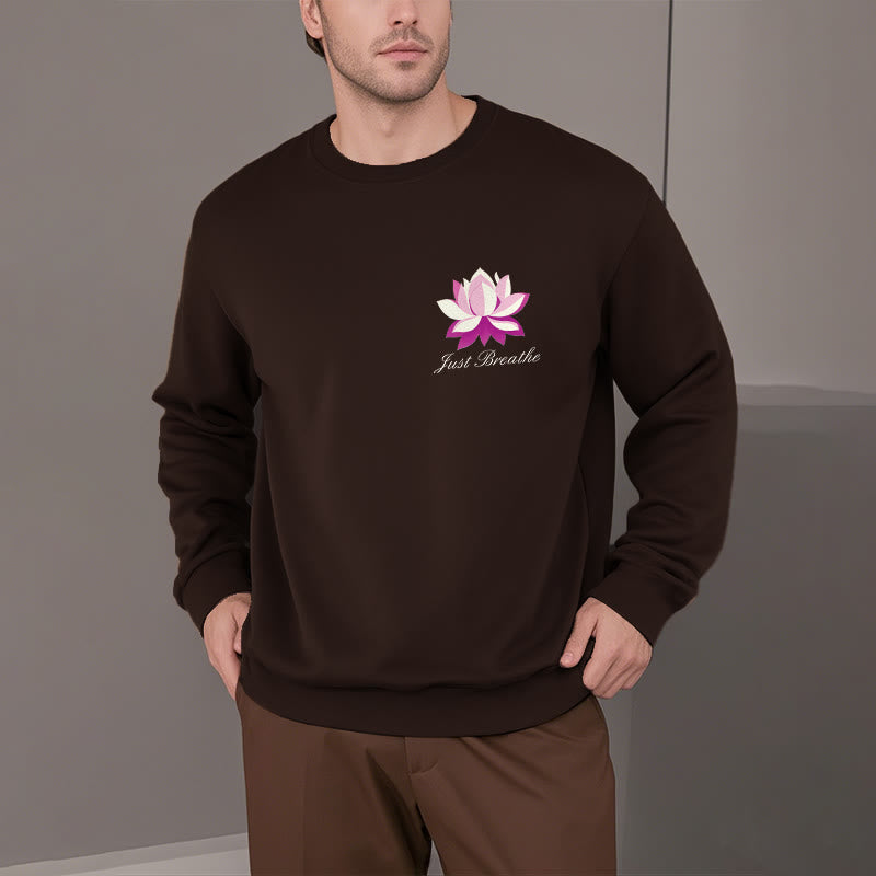 Mythstone Lotus Just Breathe Fleece Lined Polyester Sweatshirt