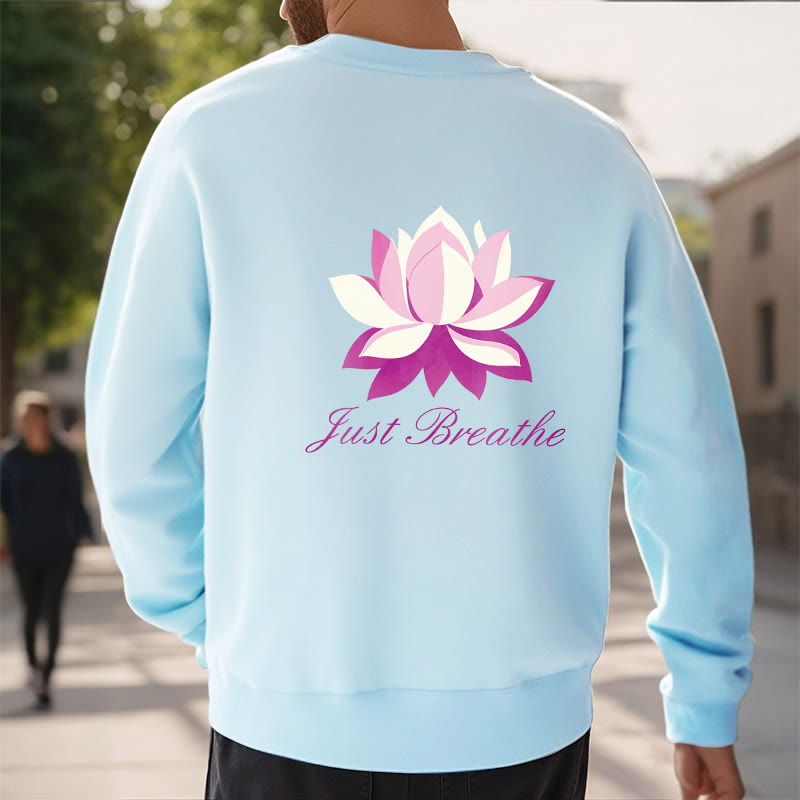 Mythstone Lotus Just Breathe Fleece Lined Polyester Sweatshirt