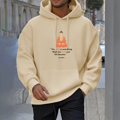 Mythstone The Mind Is Everything Meditation Buddha Polyester Fleece Lined Hoodie